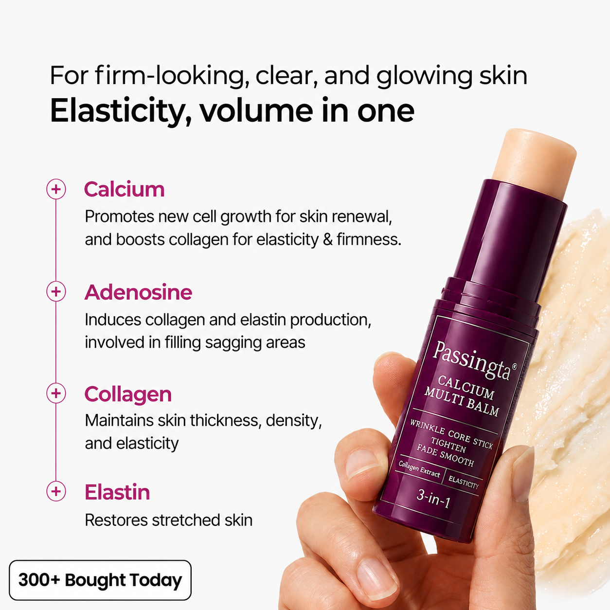 Tired of Fine Lines & Hollows? Passingta Calcium Multi Balm Smooths & Plumps Skin Instantly